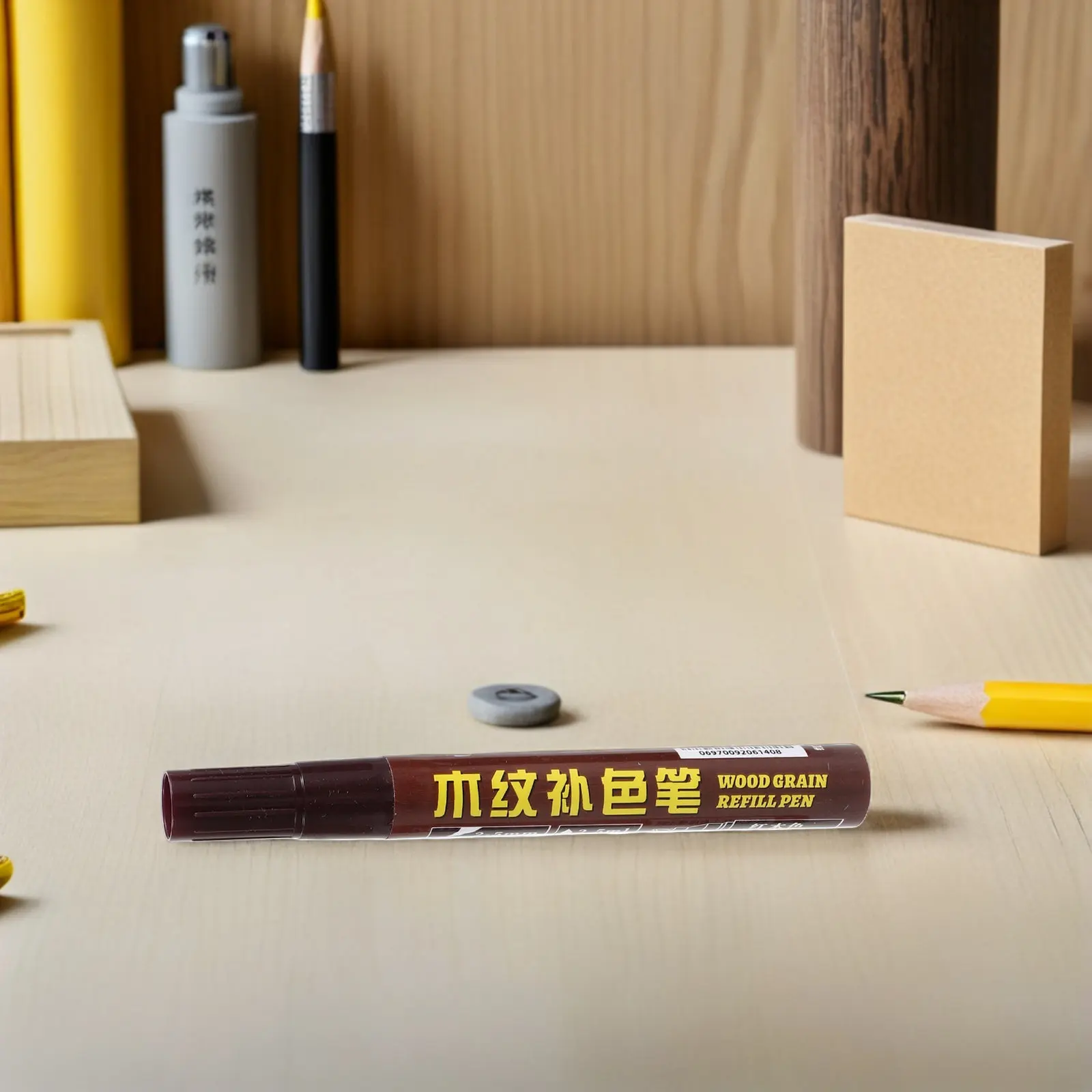 

5Pcs Furniture Touch Up Pens Wood Repair Markers for Cabinets Floors Doors Tables Desks Chips Color Mismatch Seamless