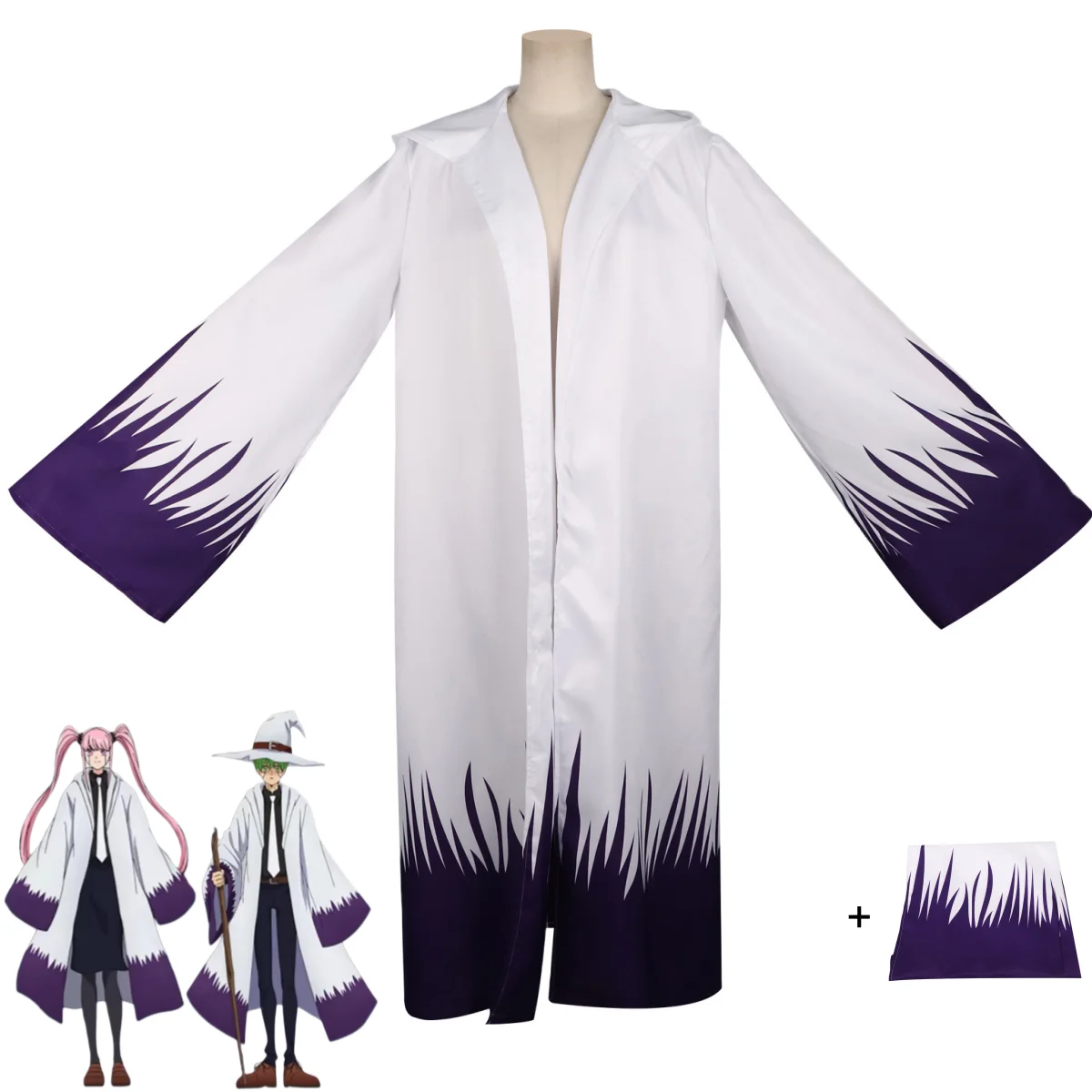 Anime Mashle: Magic and Muscles Anser Shinri Love·Cute Cosplay Costume  Academy White Hooded Cloak Cape Man Woman Carnival Suit