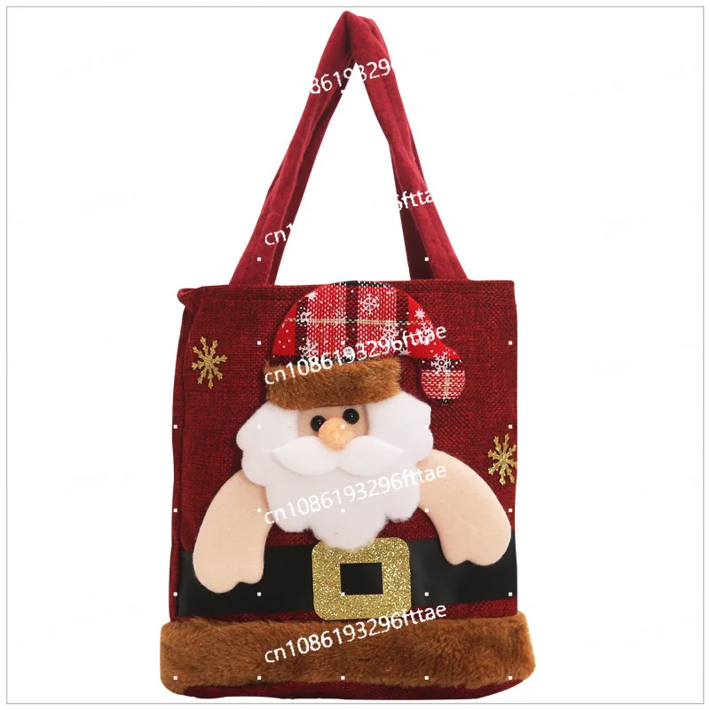 Christmas Ornaments Santa Snowman Deer Gift Bag Children's Gift Candy Christmas Tote Bag