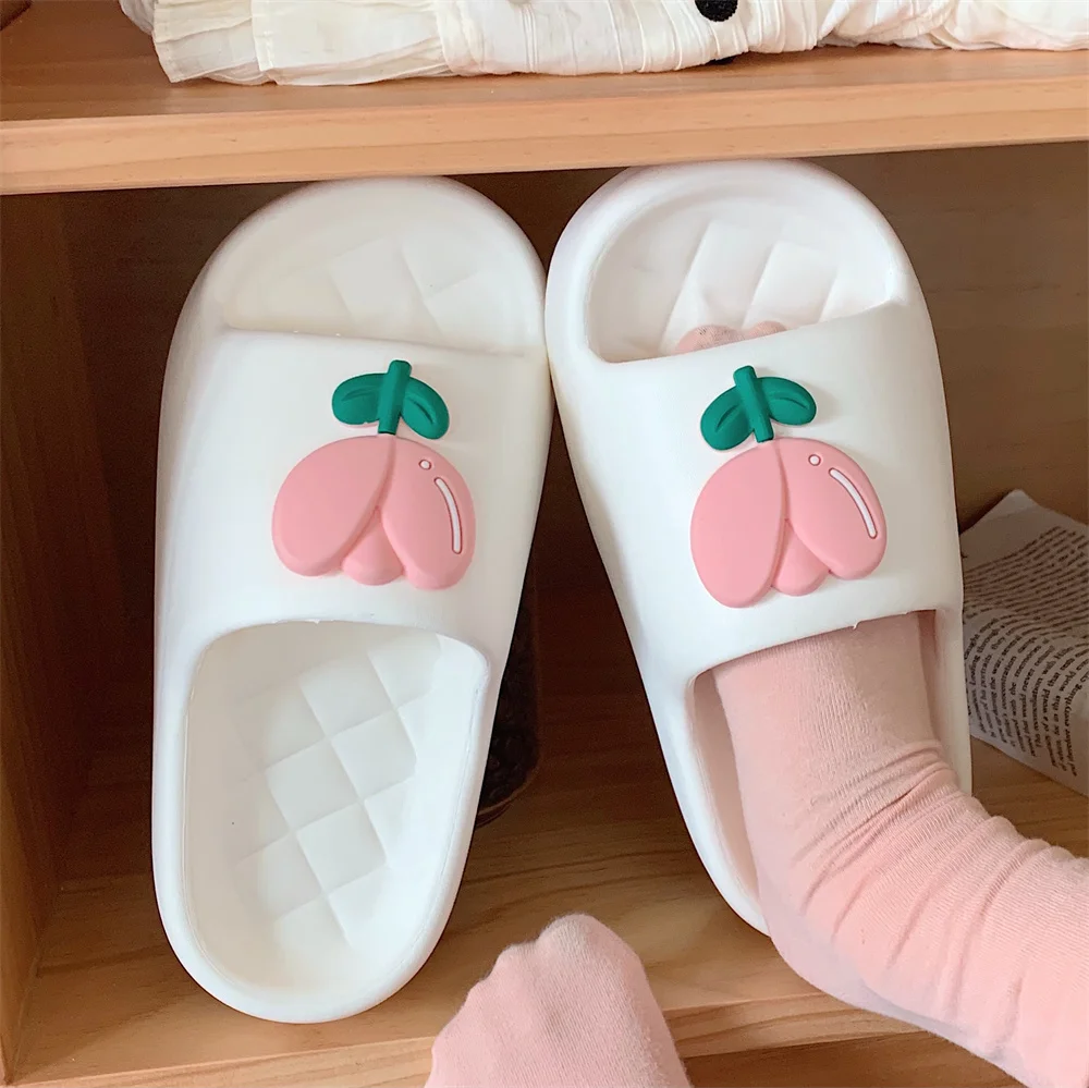 

Women Slipper Cute Tulip Slippers For Summer Outwear Thick Sole Anti Slip And Odor Proof Home Slipper