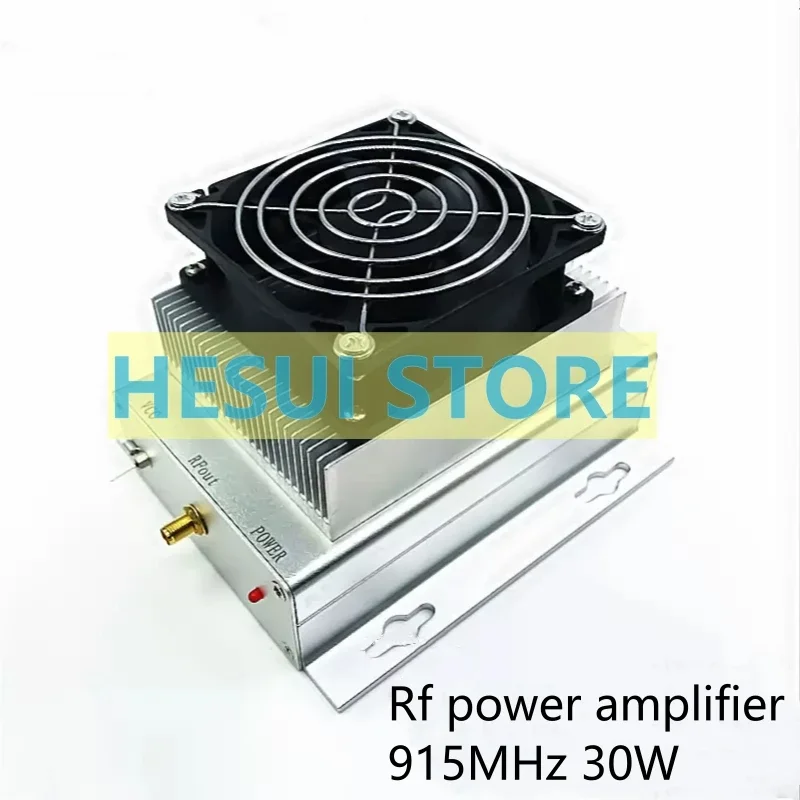 

915MHz amplifier 850MHz-960MHz 30W 915MHz RF power amplifier Module 915MHz 30W RF Range Extender Module CNC Al shield Case & Fan