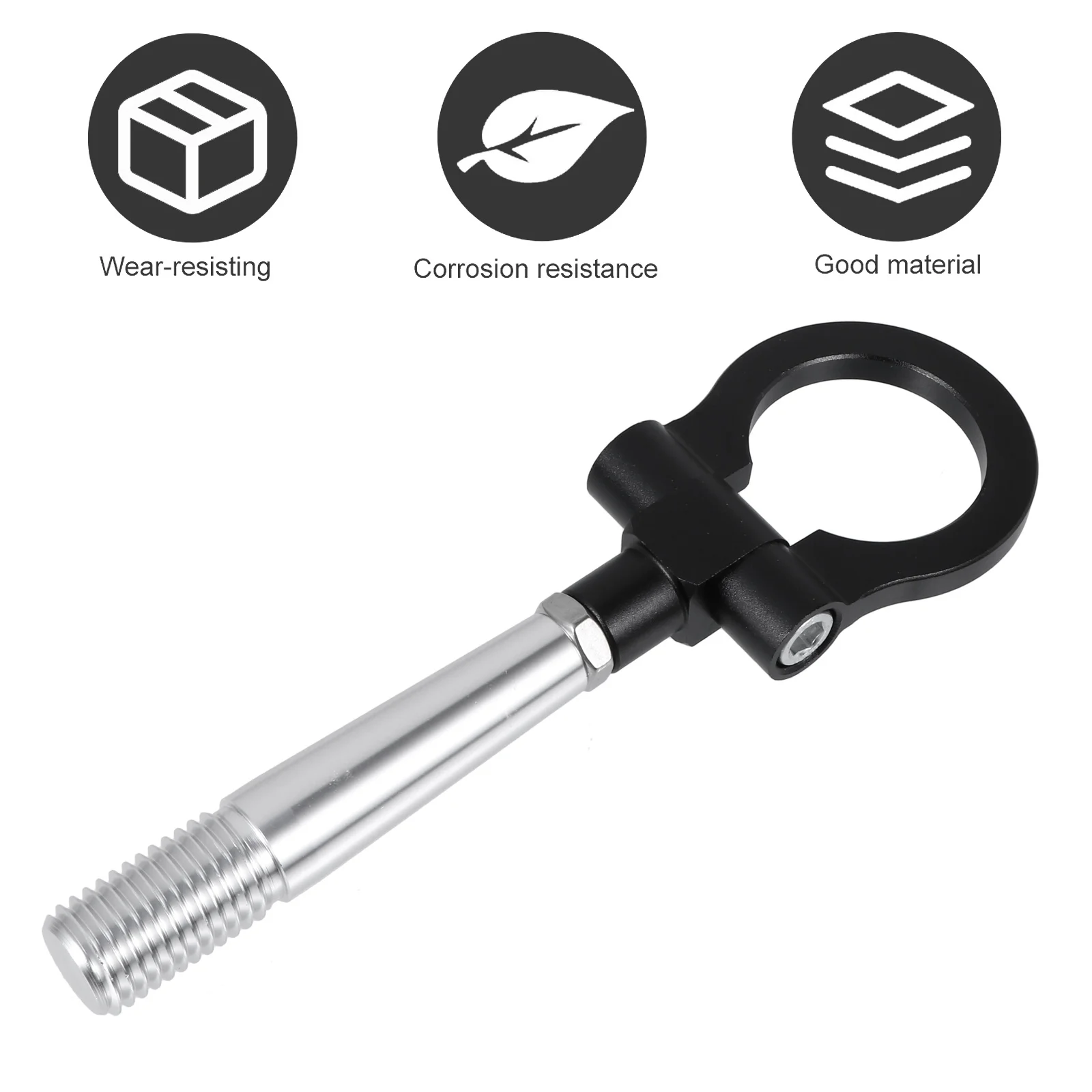 

Car Towing Hook Aluminum Alloy Trailer Tow Ring Racing Towing Bar For Durable Rustproof Fast Installation