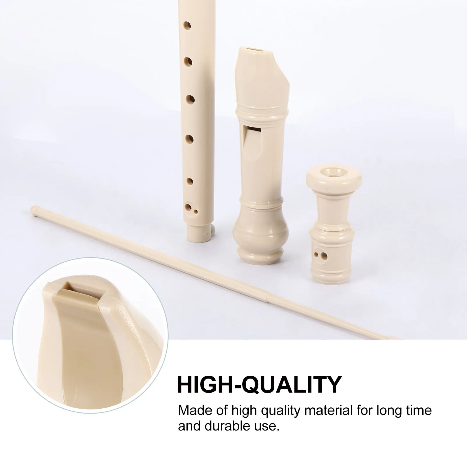 

Kids 8-Hole Clarinet Premium Plastic Soprano Recorder Educational Music Safe Design Develop Hearing Motor Skills Early Learning