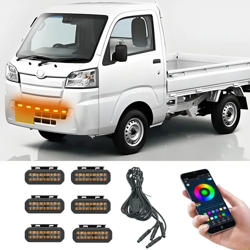 

18LED передняя решетка для Toyota PIXIS, автомобильные дневные ходовые огни, лампа для бровей, 12 В