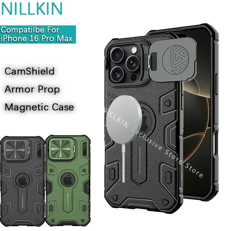 

Nillkin для iPhone 16 Pro Max CamShield Armor Prop чехол магнитный металлический чехол для объектива противоударный защитный чехол чехол для телефона