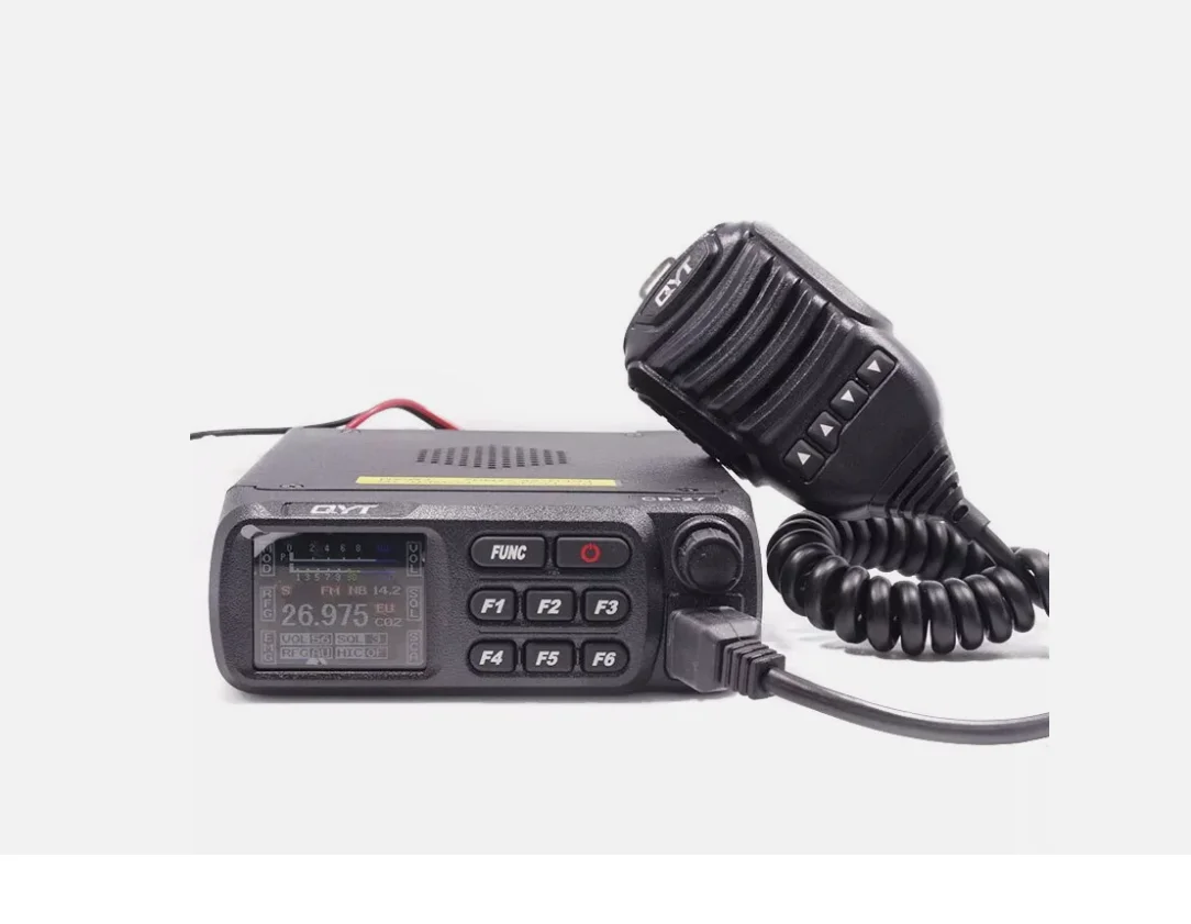 QYT CB-27 CB Radio 26.965-27.405MHz AM/FM 12/24V 4 vatios Pantalla LCD Cortoware