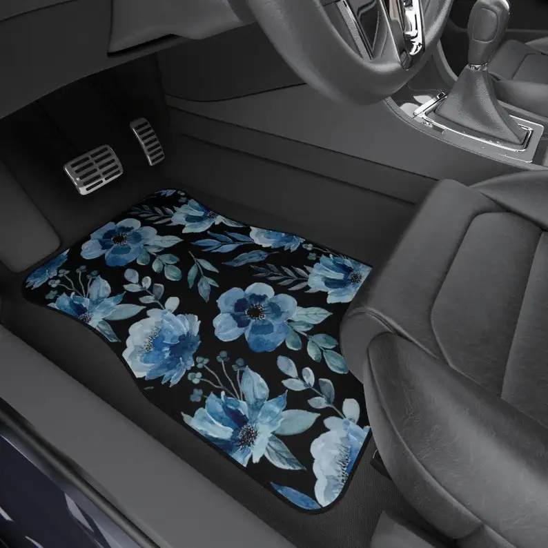 

Jazzy Flower Car Mats (Set of 4) Car Carpet Car Flower Mat Car Flower Rug