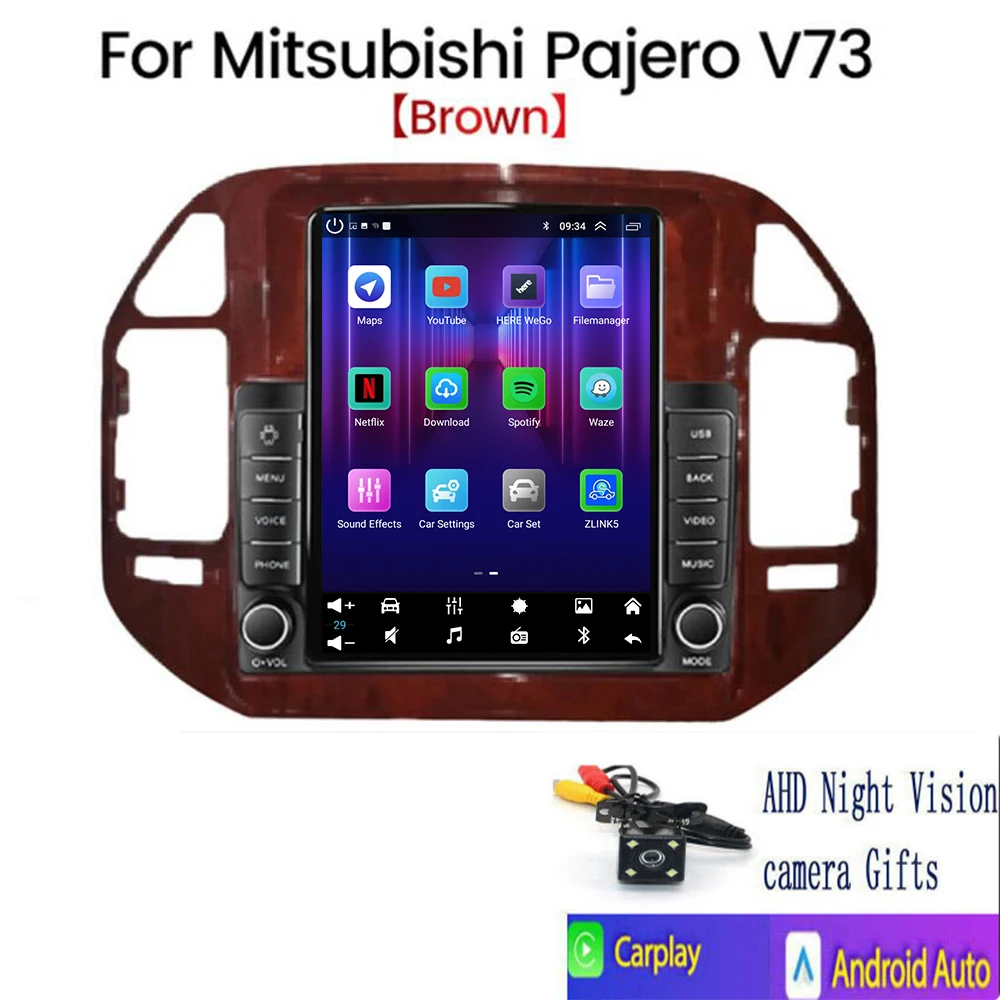 Android 14 Car Radio Multimedia for Mitsubishi Pajero V60 68 V73 1999-2005 2006 Tesla Style 2Din Stereo Carplay Navigation