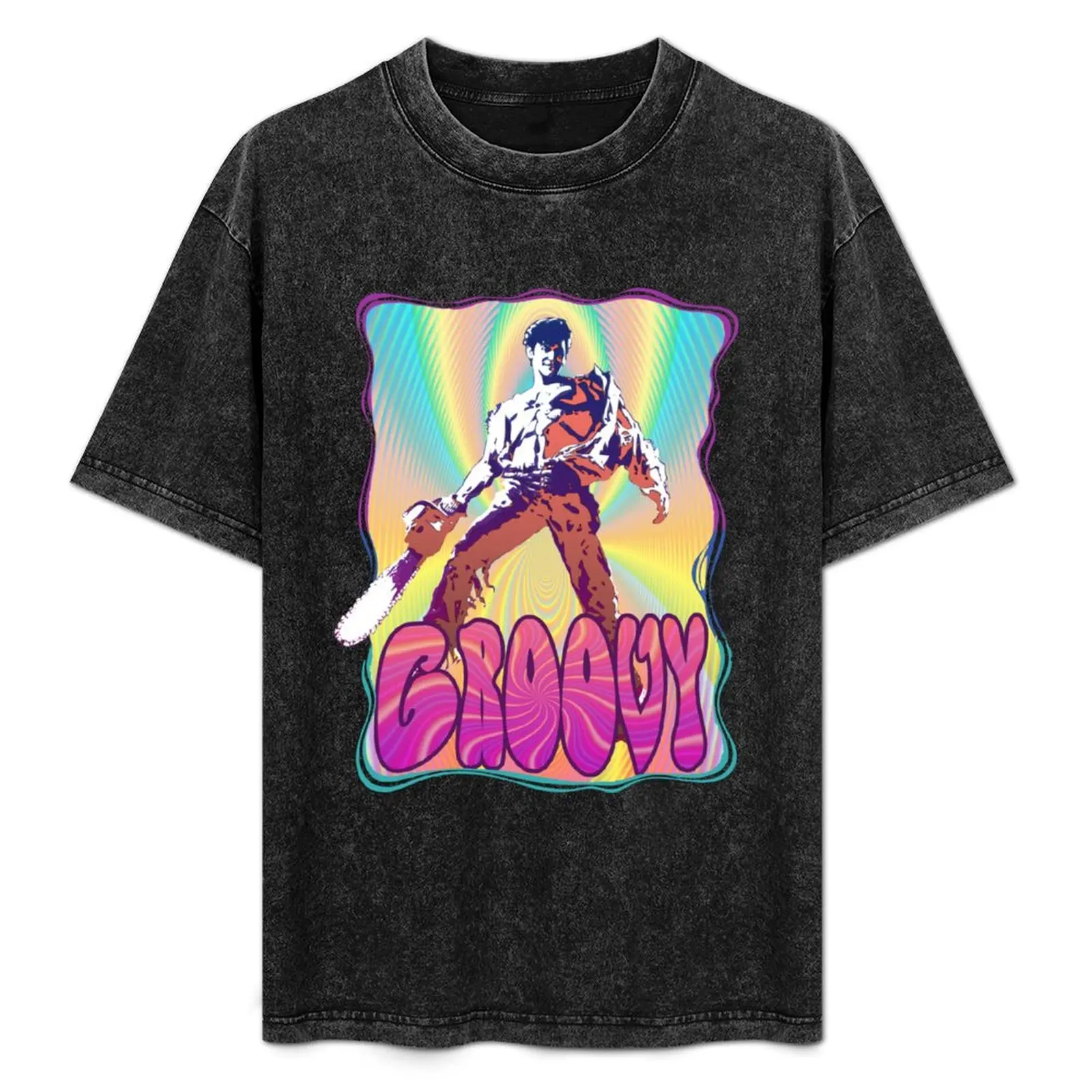 

Evil Dead Ash Williams Groovy T-Shirt Plus Size Loose Fit T-Shirt