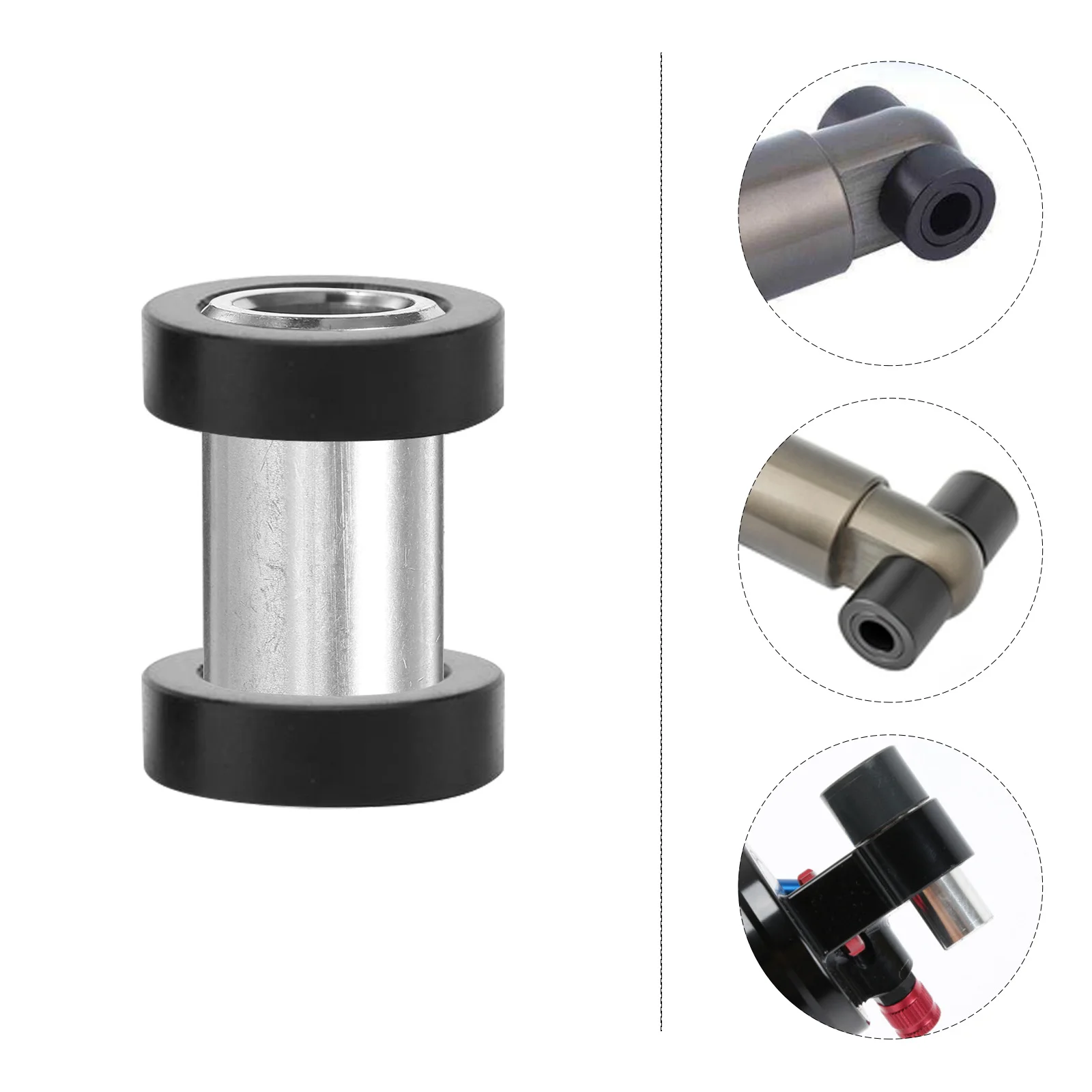 2pcs Bicycle Rear Shock Absorber Bushing Black Aluminum Alloy Durable Smooth Surface Easy Install Mount Adapter For Bikes Shocks