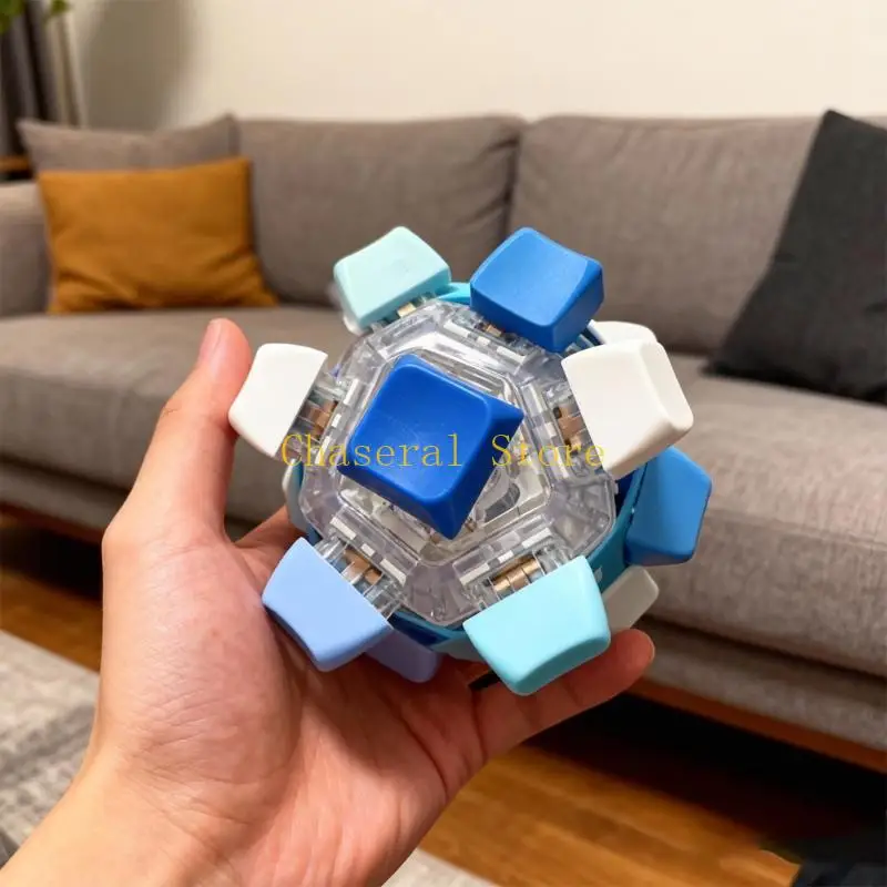 

E7CE Портативная механическая ручная игрушка для снятия стресса Яркий цвет ABS Сенсорная фокусировка для офиса, путешествий, в