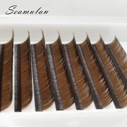 12Rows Faux Individual Lashes Maquiagem Cilios For Professionals Brown Soft Eyelash Extension L/M Eyelashes Maquiagem Colorful