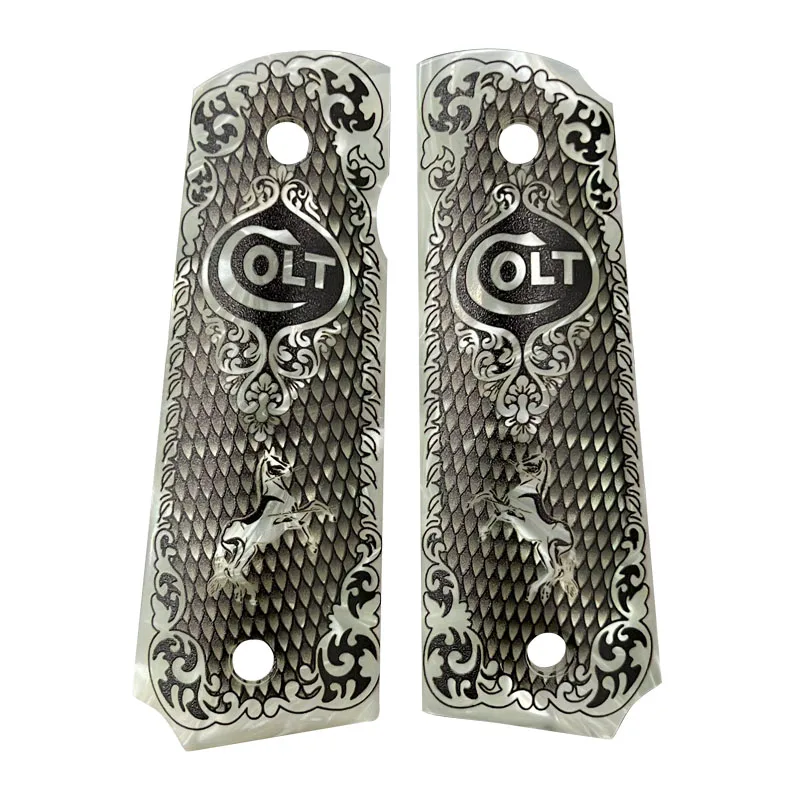 CTG 1911 Grips Ambi Cut Full Size Grips Engraved OLT Logo