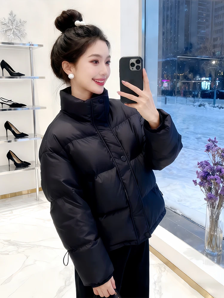 

Faionable Thiened ort Cotton Jaet Women's Winter New Sle Ele Versatile Super Cute Cotton Coat Korean Loose Fit