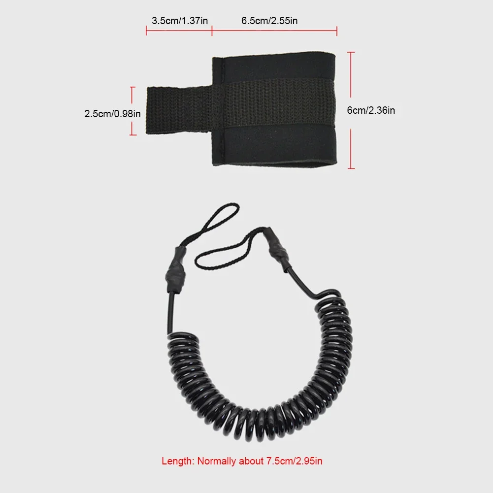 6mm Safety Board Leash TPU Spring Rope Surfing Waist Rope Replacement Leash Waist Belt for Surfing/Standup Paddle Board/Kayak