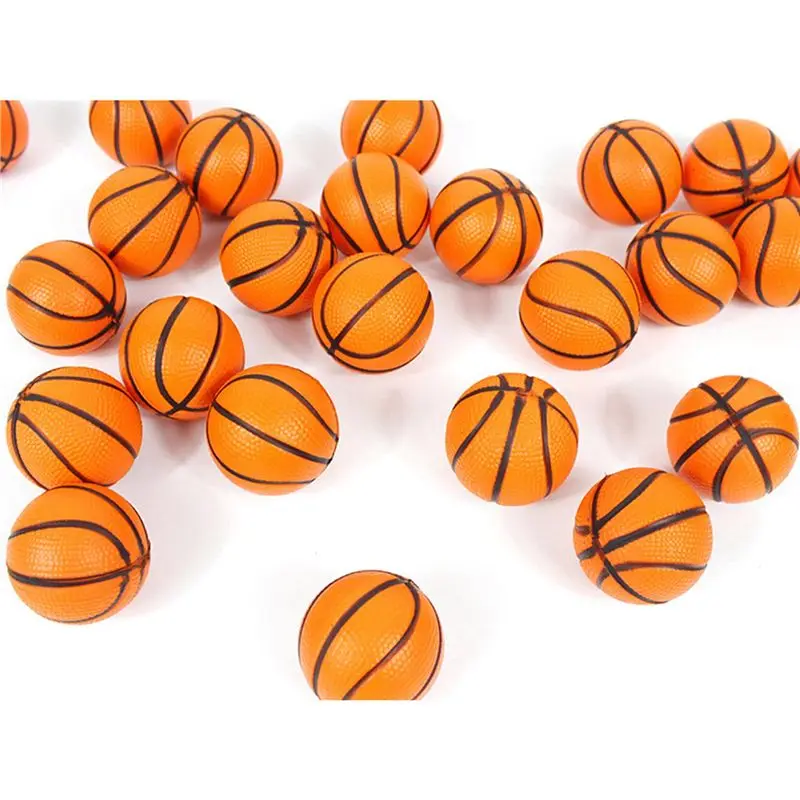 T84C-90 قطع كرة سلة صغيرة للحفلات تفضل كرة الضغط الصغيرة كرة السلة كرة نطاطة، كرة رياضية صغيرة من الإسفنج، لمكافأة المدرسة