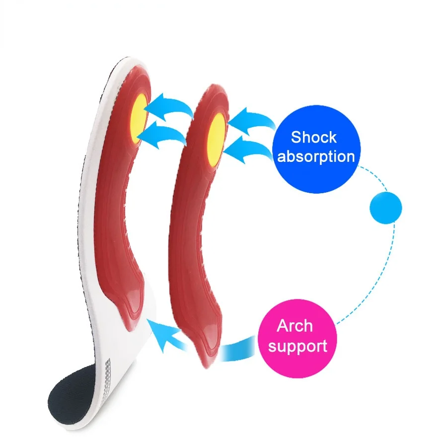 Premium Orthotic High Arch Support Insoles Gel Pad 3D Arch Support Flat Feet For Women / Men orthopedic Foot pain