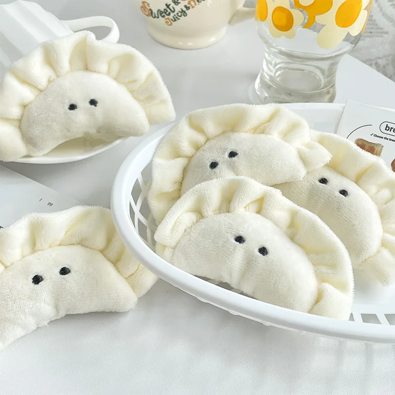 1Pc Cute Dumpling Plush Toys Mini Stuffed Toy Keychain Cartoon Delicious Chinese Dumpling Plush Doll Backpack Pendant Kids Gifts