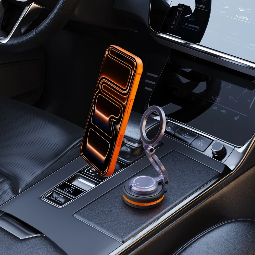 Actualizado 360 °   Soporte magnético para teléfono al vacío Nano Gel, soporte para teléfono de coche para soporte de teléfono con ventosa Magsafe para coche/iPhone