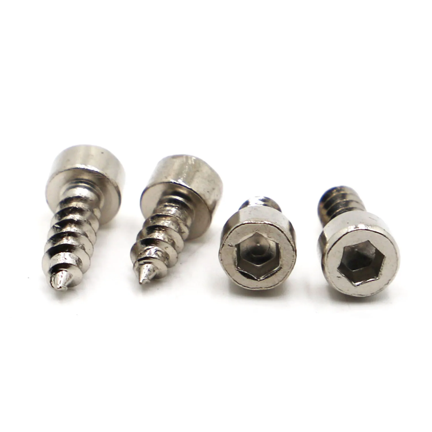 10-50pcs M2 M2.6 M3 M3.5 M4 M5 M6 Nickel Allen Hex Socket Cap Head Self Tapping Screws