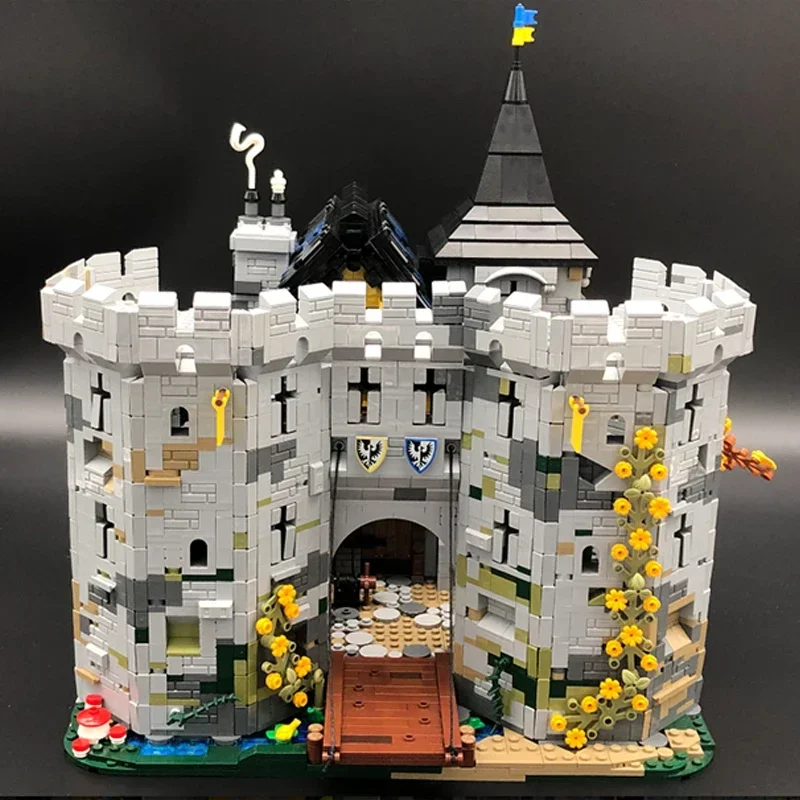 Moc Building Blocks Castle Model Black Falcon's Fortress Technical Bricks DIY Assembly Christmas Toys For Child Holiday Gifts