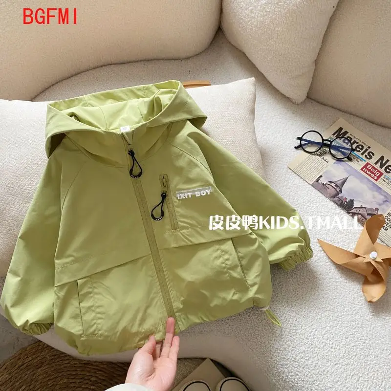 Kids Baby Boys Casual Zipper Jacket Sringp Autumn Children's Clothing Thin Hooded Coat Girls Windbreak Coat Outdoor Camping Top