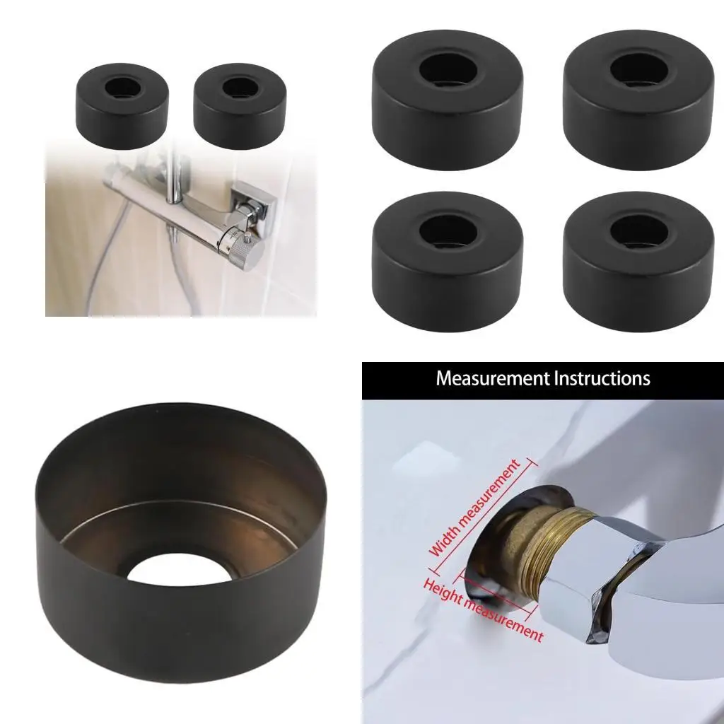 

R9UF 4pcs Steel Shower Pipe Cover Bathroom Heaters Concealer Metal Pipe Cover