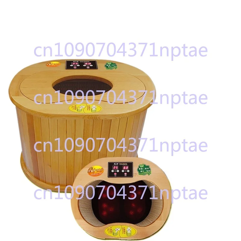 Infrared holographic energy health bucket spectrum foot therapy wooden bucket sauna massage electric foot bath bucket