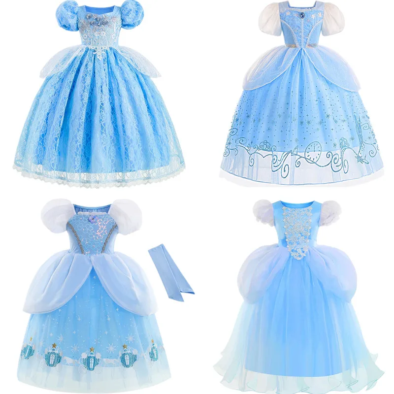 

Летняя юбка для девочек в стиле Золушки и Эльзы, пышная, из тюля, высококачественный костюм, 100% полиэстер