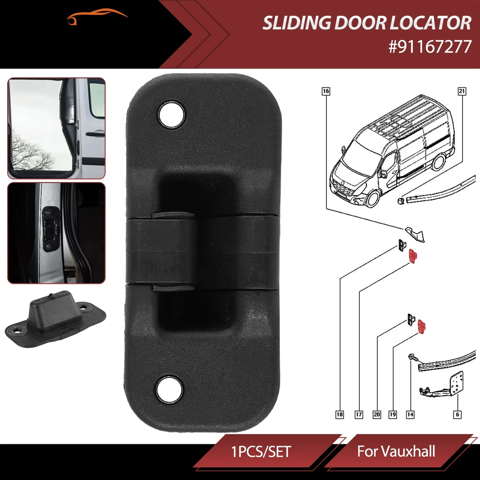 Car Female Sliding Door Locator 91167277 FOR Renault Trafic Mk2 Mk3 Vauxhall Vivaro VIVARO A & B Nissan Primastar Exterior Parts