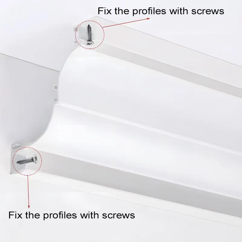 Surface Mounted Aluminum Profiles Led Channel Diffuser Ceiling Top Corner Decoration Line Lamp Bar Home Room Atmosphere Lighting