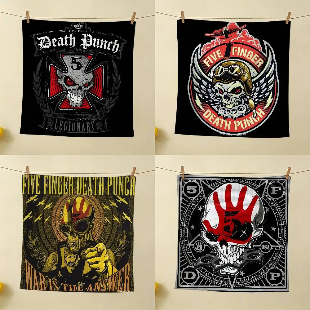 New 25x30cm Small Hand Towel Quick Dry Decorative Kitchen Towel Gauze Towel Home Classic Band Five Finger Death Punch