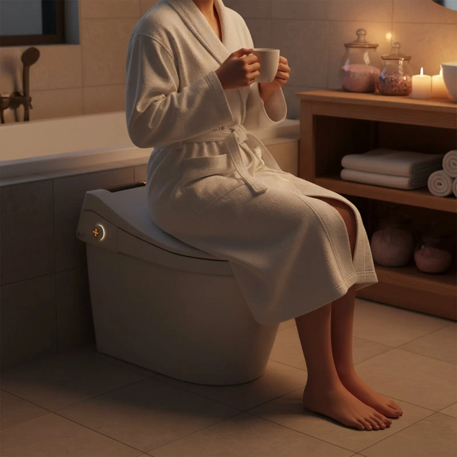 Smart Toilet Cover Auto Lid Electric Bidet Toilet Seat Washlet Seat Warm Air Drying Bathroom Fixture Sterilization view 6