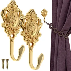 2pcs Wall Sticky Hook Hanger Rose Flower Lovely Wall Mounted Rose Flower Hat Coat Robe Hook Door Clothes Bathroom Towel Hanger