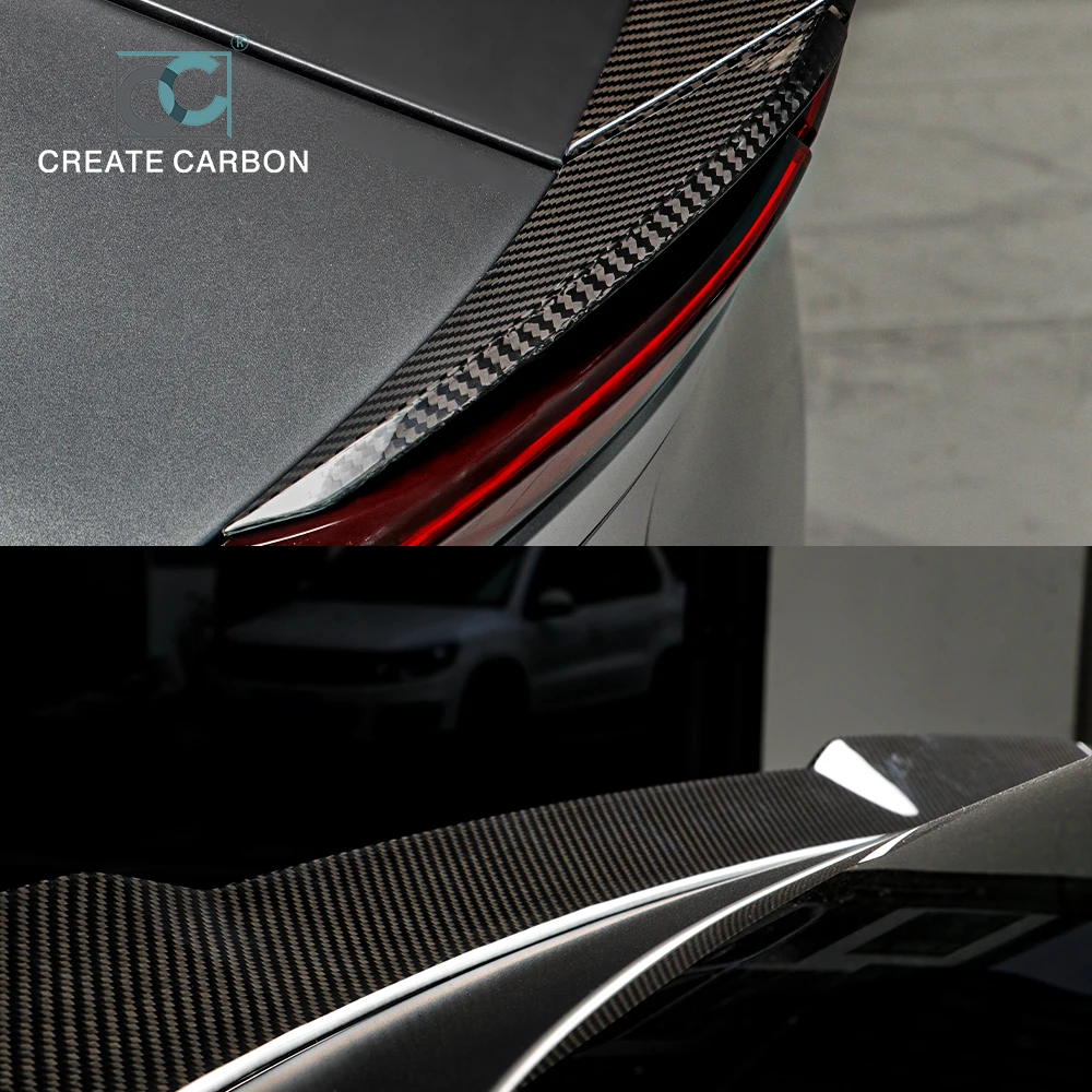 Carbon Fiber Rear Spoiler for KIA EV6 GT GTLINE Opt (2021-2024+) 3 Piece Duckbill Trunk Lid Spoiler Tail Wing