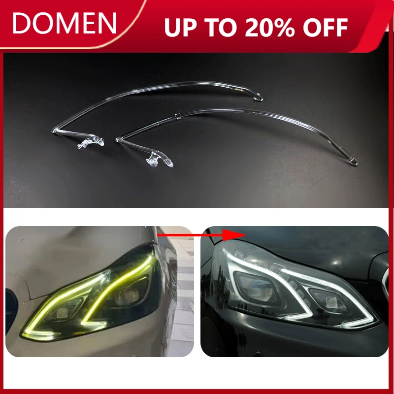 

Автомобильные светодиодные фары DRL, направляющая пластина дневных ходовых огней, трубка, ангельский глаз для Mercedes-Benz E Class W212 2014 2015