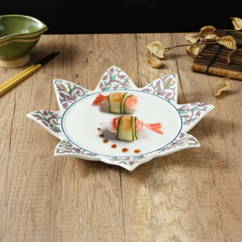 

Flower-shaped Dinner Plate Sushi Plate Sashimi Disc Fruit Dish Salad Bowl Dessert Plate Snack Tray Western Steak Plates