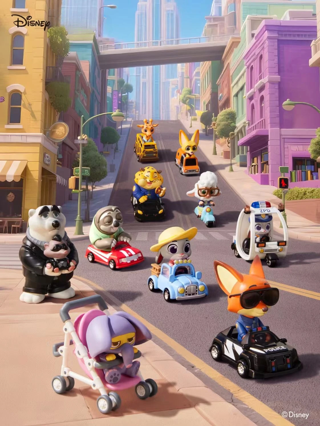

Disney Zootopia Transportation Series Collectible Figurine Mystery Blind Box -Random Character Surprise Toy for Kids & Adults