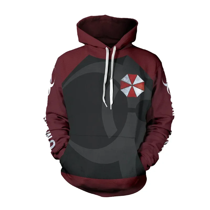 Bear House Evil Village RPD ليون سكوت كينيدي كوسبلاي هوديي Sweatershirt كاجوال جاكيت زيبرا معطف مقنع Sweatshi2025 PPT01..