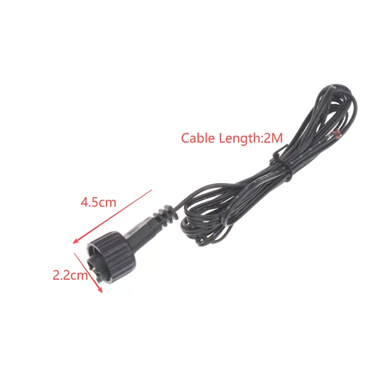2Pin LED Connector Male 2Meters Black 2Pin Plug Connector Wire 1/3/5/pcs Waterproof Extension Cable For Solar Panel