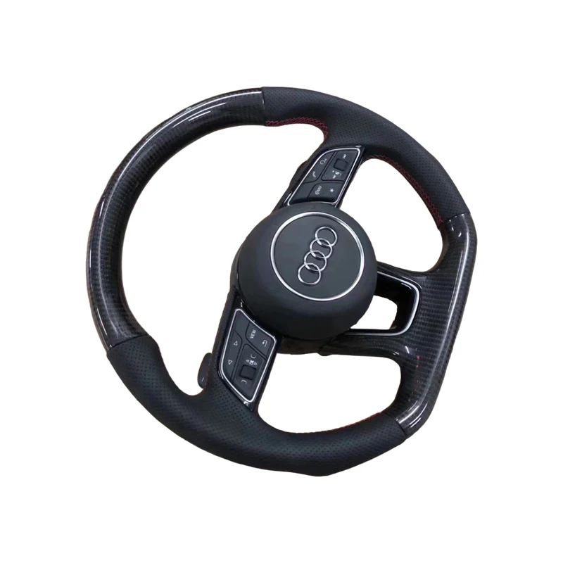 Suitable for Audi A3 S3 RS3 8v.5 2017 2018 2019 replacement carbon fiber or leather steering wheel Modification and upgrade