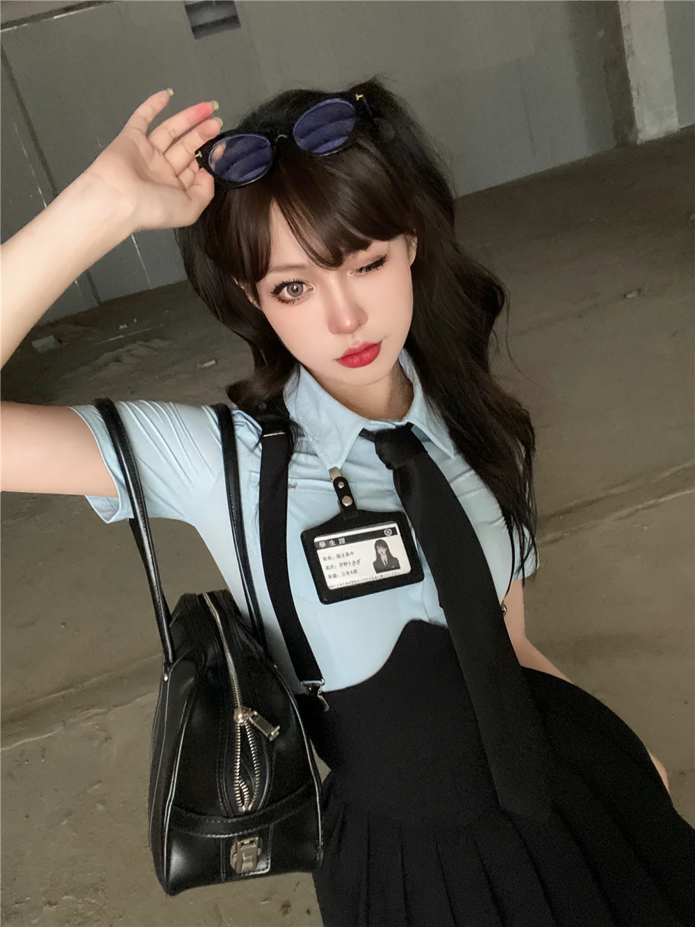 Sweet Spicy Academy Style JK Uniform Set Women's Summer 2024 Short Sleeve Shirt Corset Black Strap Pleated Skirt Full Set Girls