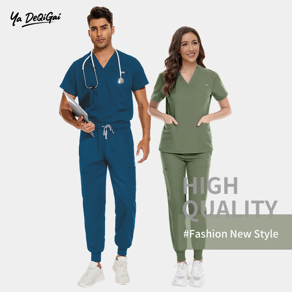 

Unisex Nurse Uniform Fashion Joggers Nursing Set Doctor Nurse Specific Workwear High Quality Breathable Scrub Veterinary Uniform