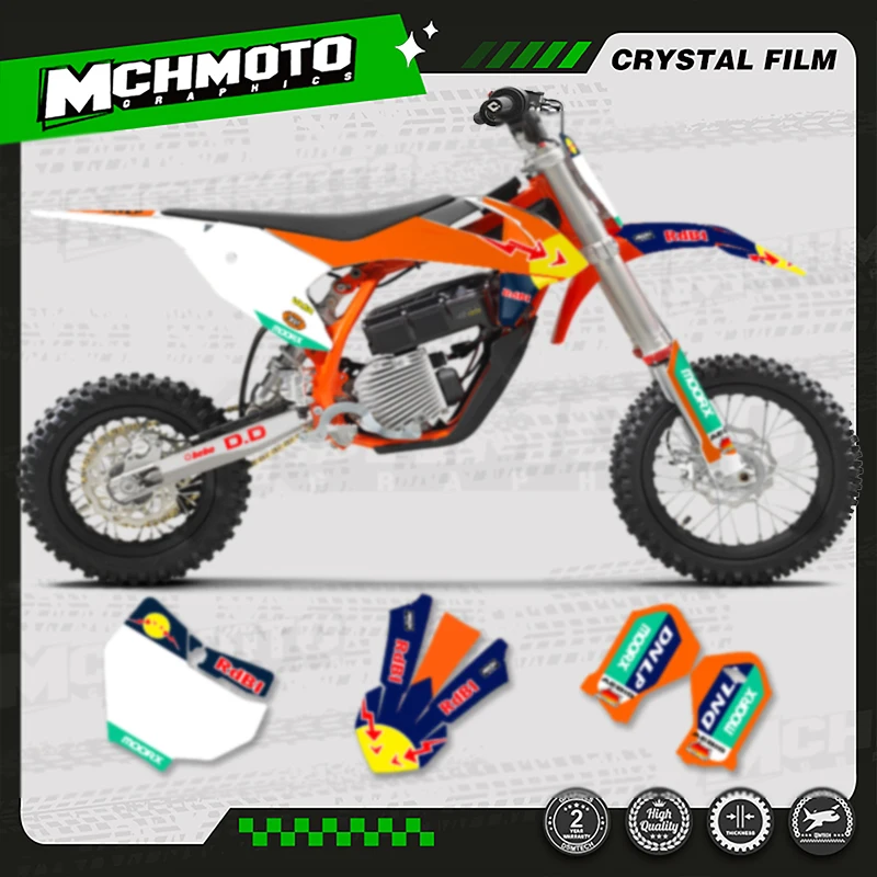 

MCHMFG Full Set Motorcycle Graphics Background Decal Stickers Kits For KTM 2016-2021 SX50 Number Name Custom
