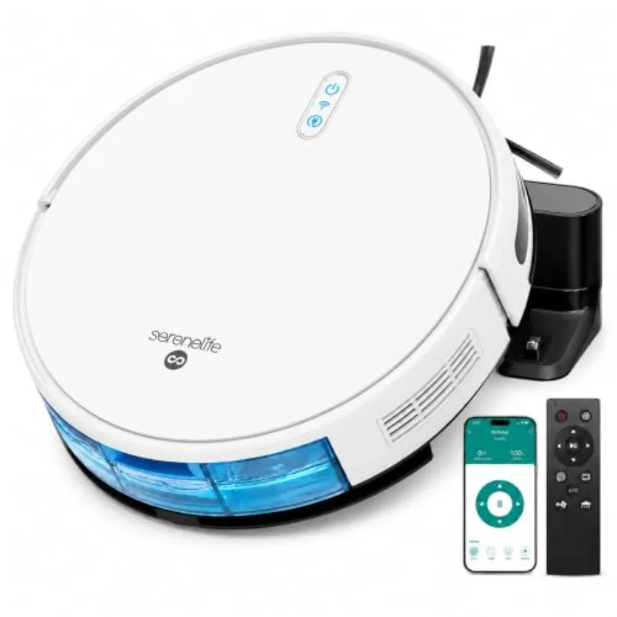 Automatic Robot Vacuum Cleaner and Mop Combo, Pro Edition for pet hair, carpet and hard floors, white, upgraded battery, extrem