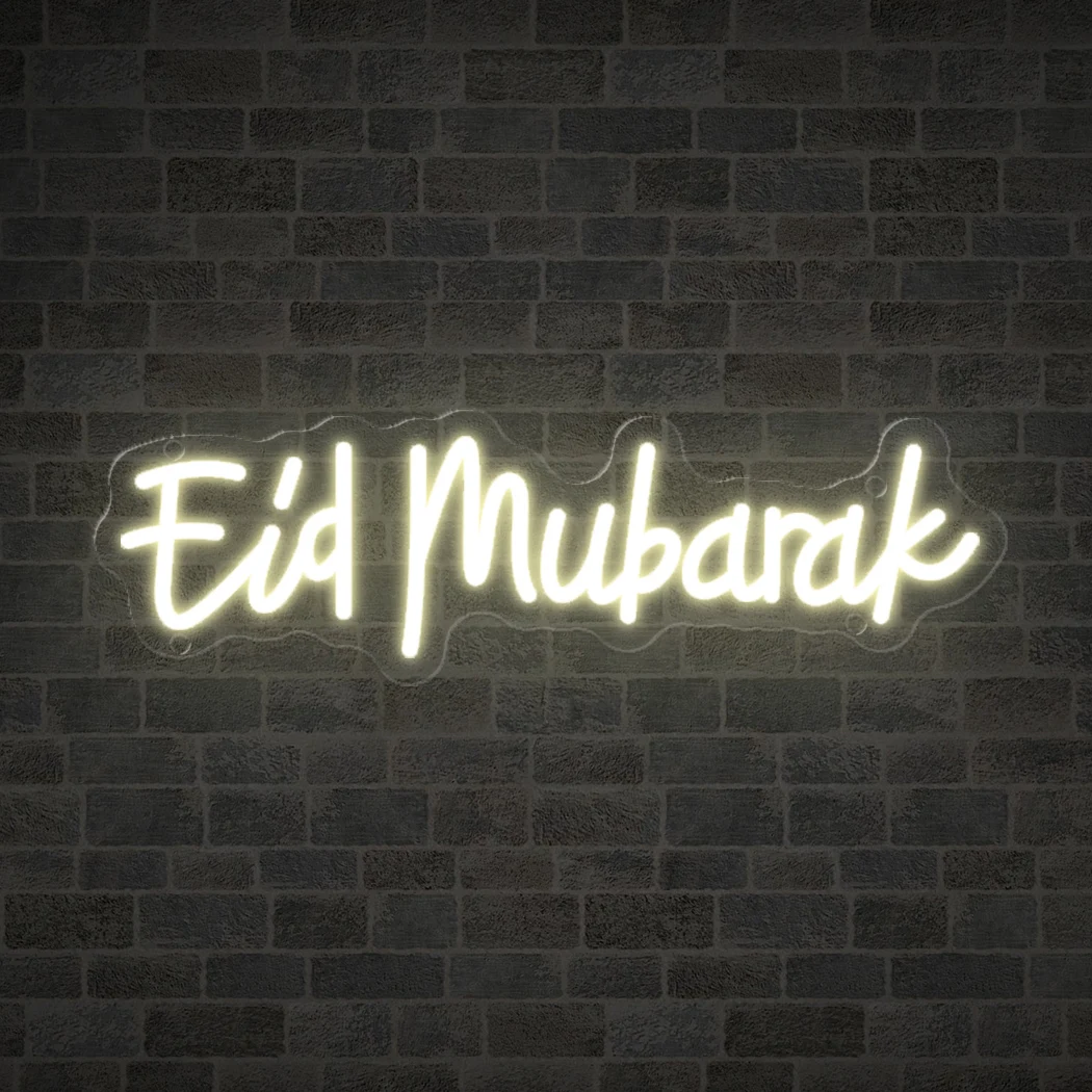 Eid Mubarak Neon Sign Festival Neon Signs Led Light Home Bedroom Wall Decor Festival Party Decor Crescent Islamic Gifts Neon Art