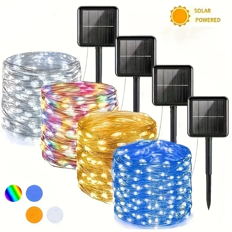 

300LED Outdoor Solar Light String LED Solar Fairy Light with 8 Modes Copper Wire Light Suitable for Christmas Party Decoration