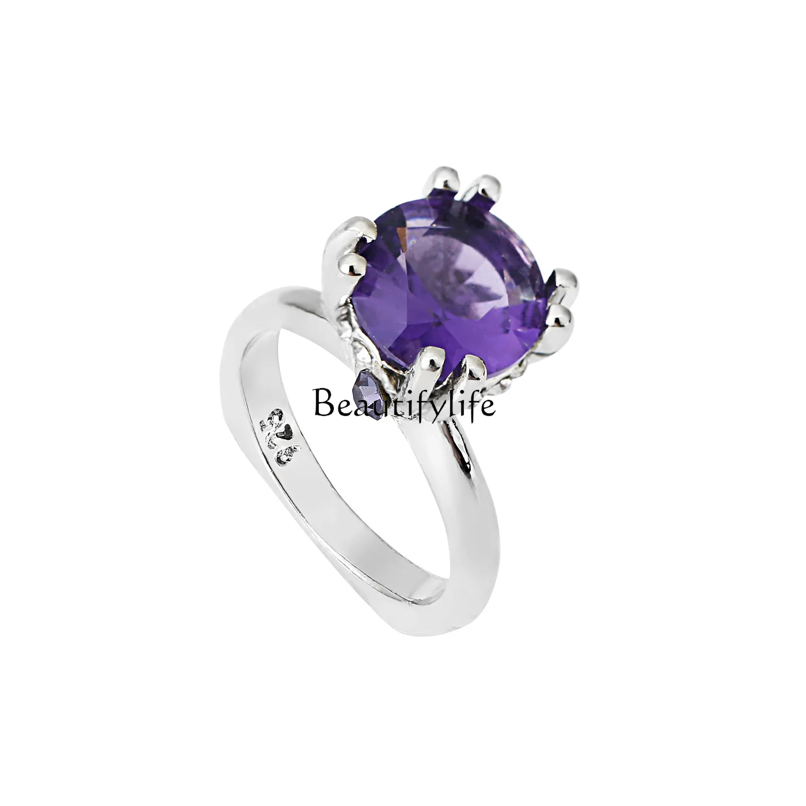 

Super flash amethyst zircon niche high-end jewelry European and American personalized wedding jewelry