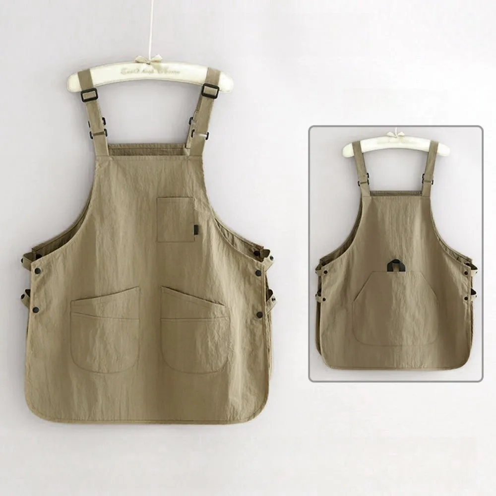 New Japanese Style Catering Workwear Apron Waterproof Stain Resistant Working Overalls Household Work Clothes for Cafe Barber