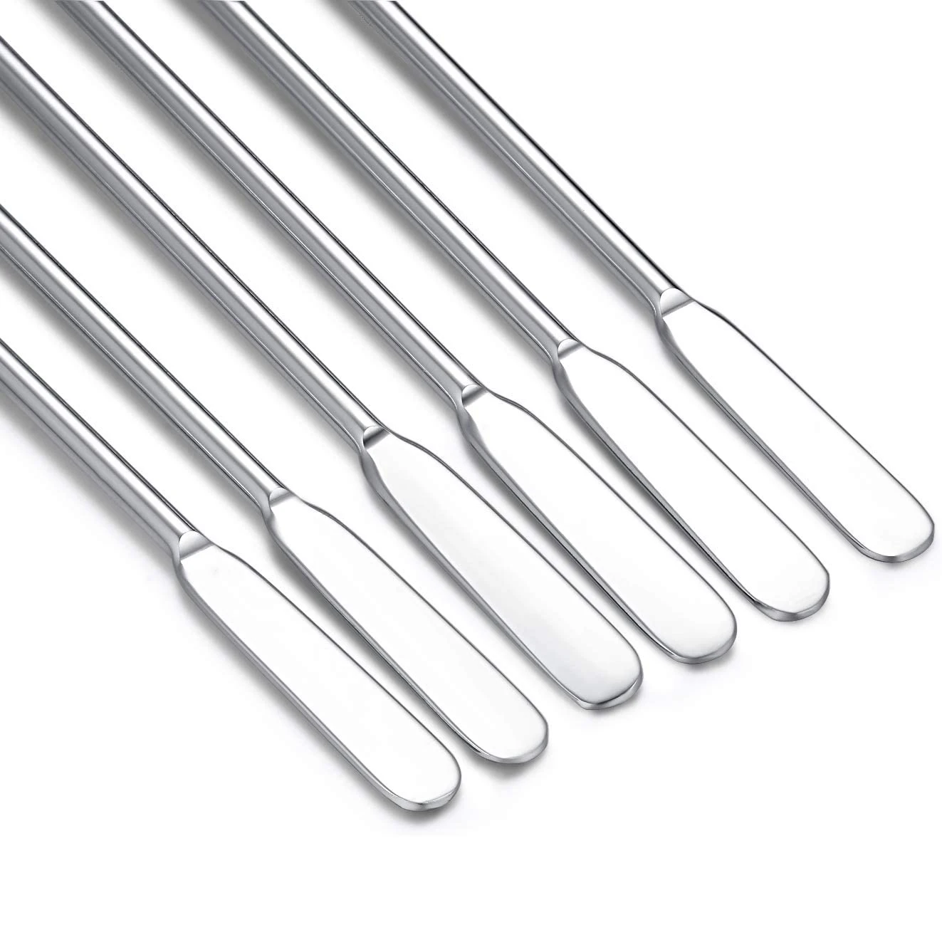 12 قطعة عصي أفرط قسط كوكتيل من الفولاذ المقاوم للصدأ المشروبات شرب النمام عصا قابلة لإعادة الاستخدام اثارة العصي لشريط